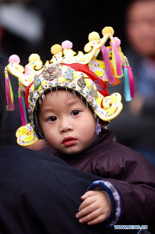 #CHINA-GUIZHOU-DONG ETHNIC GROUP-CHILDREN-HAT(CN)