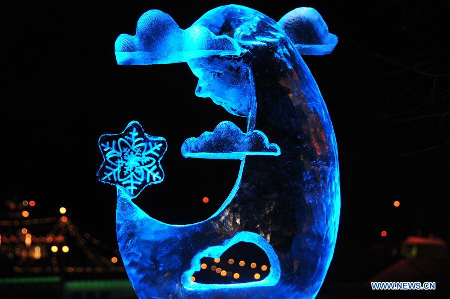 LATVIA-JELGAVA-INTERNATIONAL ICE SCULPTURE FESTIVAL