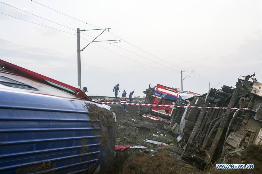 TURKEY-TEKIRDAG-TRAIN-DERAILMENT