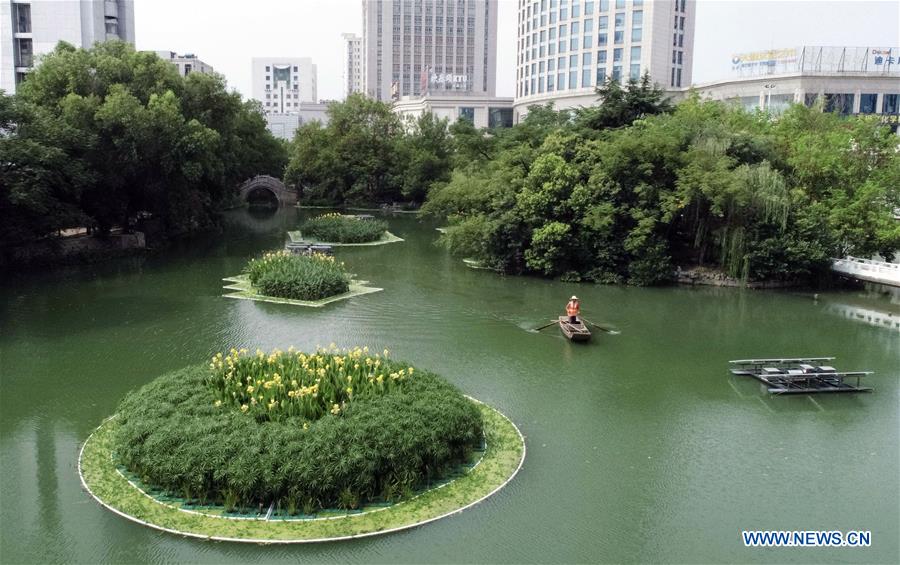 #CHINA-ARTIFICIAL FLOATING ISLAND-WATER PURIFICATION (CN)