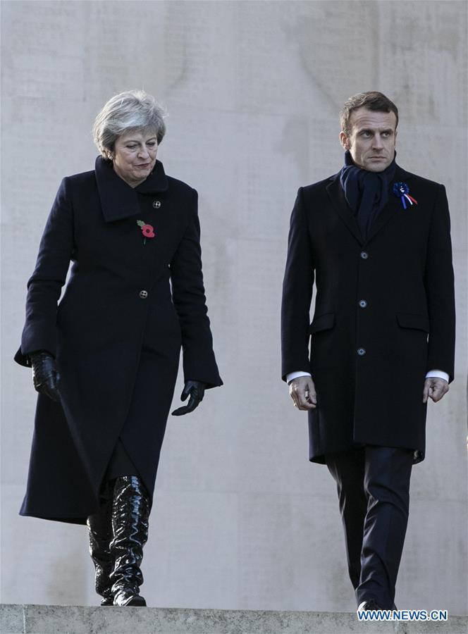 FRANCE-THIEPVAL-MACRON-BRITAIN-MAY-VISIT