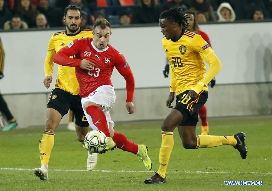 (SP)SWITZERLAND-LUCERNE-FOOTBALL-UEFA NATIONS LEAGUE-SWITZERLAND VS BELGIUM