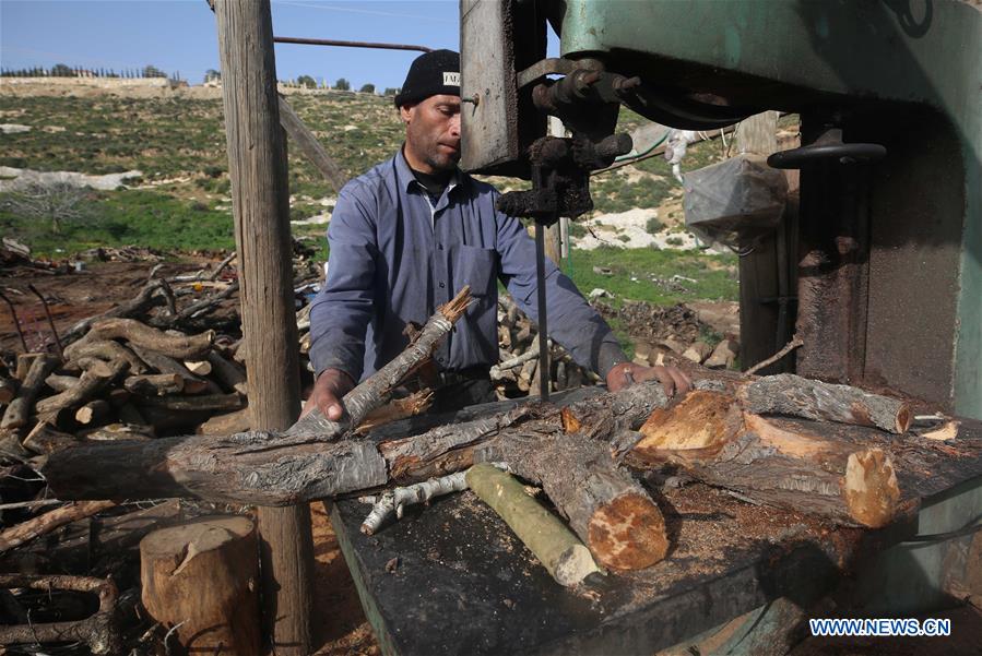 MIDEAST-NABLUS-WINTER-FIREWOOD