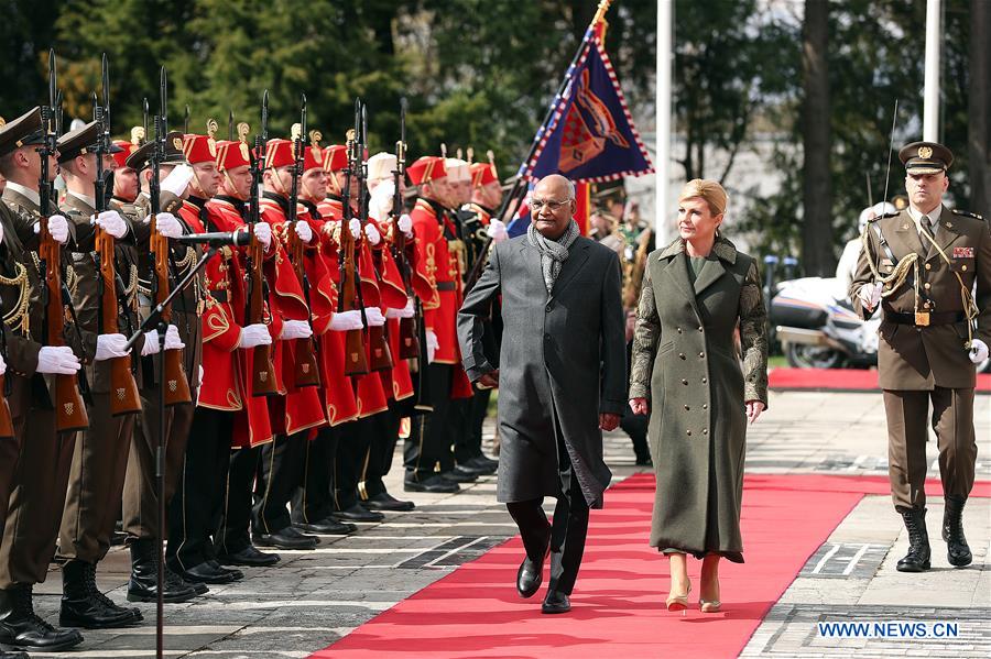 CROATIA-ZAGREB-INDIA-PRESIDENT-VISIT