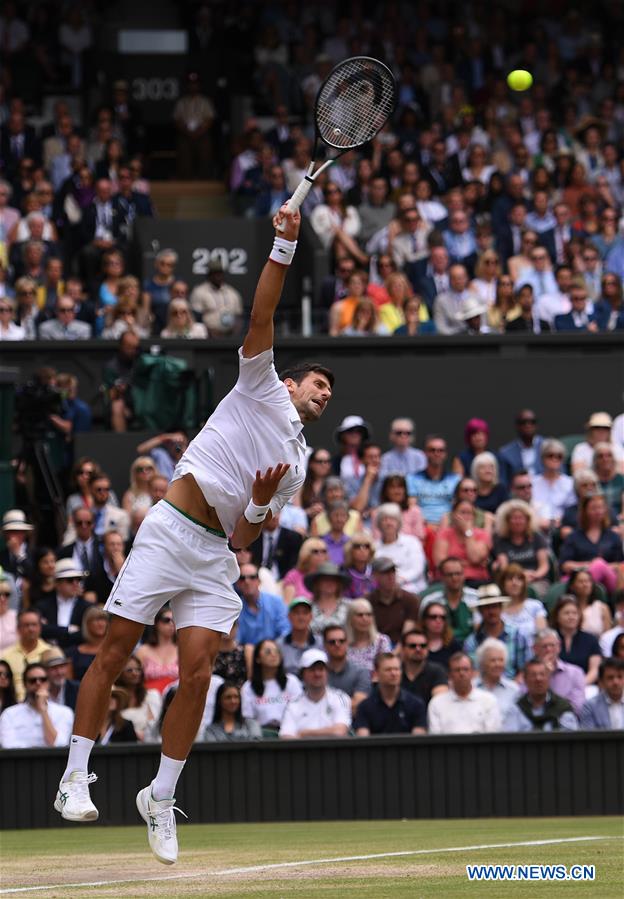 (SP)BRITAIN-LONDON-TENNIS-WIMBLEDON CHAMPIONSHIPS 2019-MEN'S SINGLES-FINAL