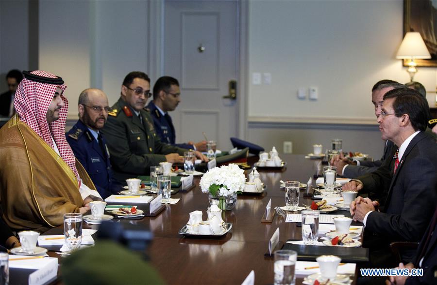 U.S.-ARLINGTON-ESPER-SAUDI ARABIA-KHALID BIN SALMAN-MEETING