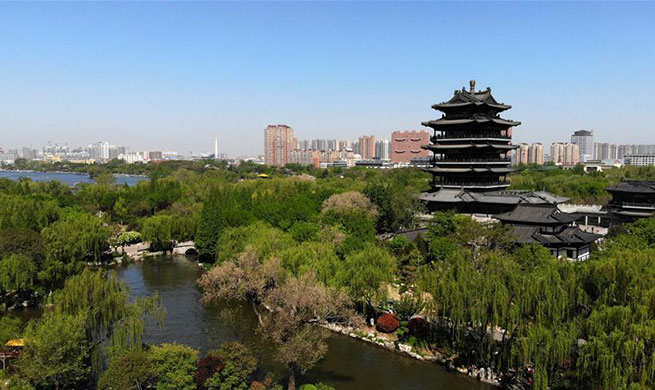 View of Daming Lake scenic spot in Jinan, E China